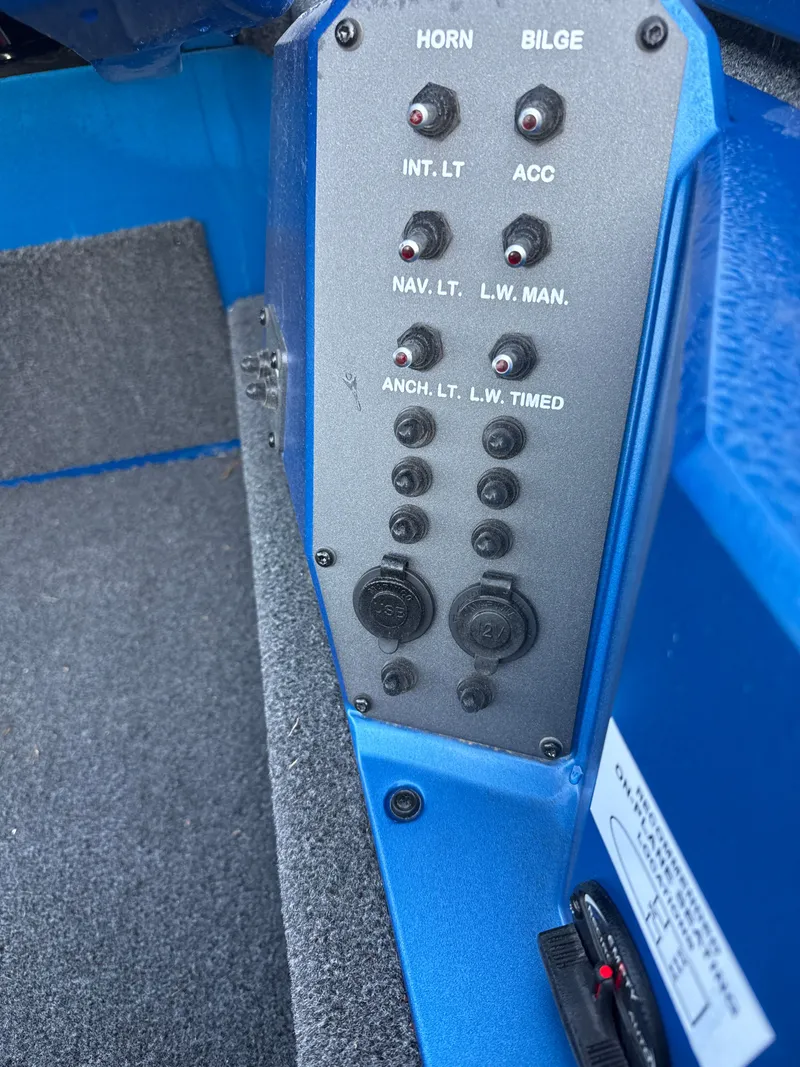 Slide: The Image of Control panel of Vexus AVX1880 boat, year 2025. - 39