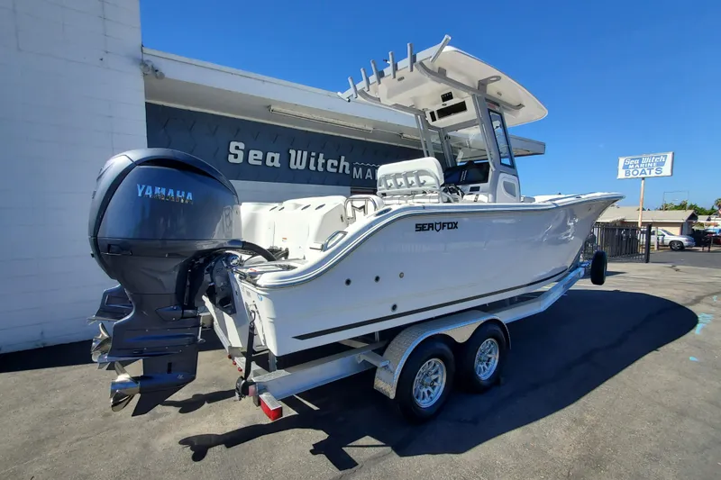 Slide: The Image of 2026 Sea Fox 268 Commander boat with Yamaha engine at Sea Witch Marine. - 2