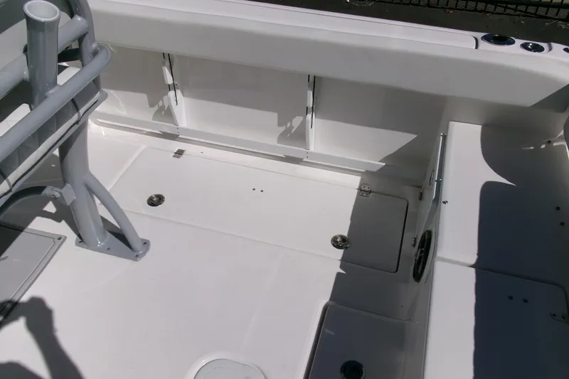 Slide: The Image of 2026 Sea Fox 268 Commander boat interior, featuring spacious deck and storage compartments. - 38