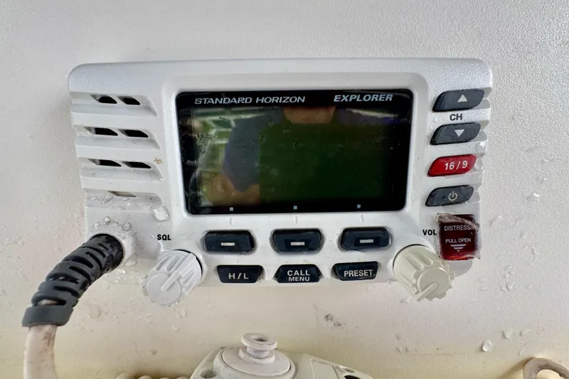 Slide: The Image of Fuel gauges on a 1993 Marlin 35 CC Sportfish boat dashboard. - 51