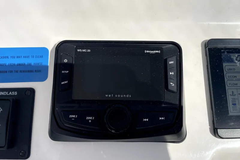 Slide: The Image of 2024 NorthCoast 235 boat audio system with SiriusXM-ready Wet Sounds WS-MC-20 unit. - 29