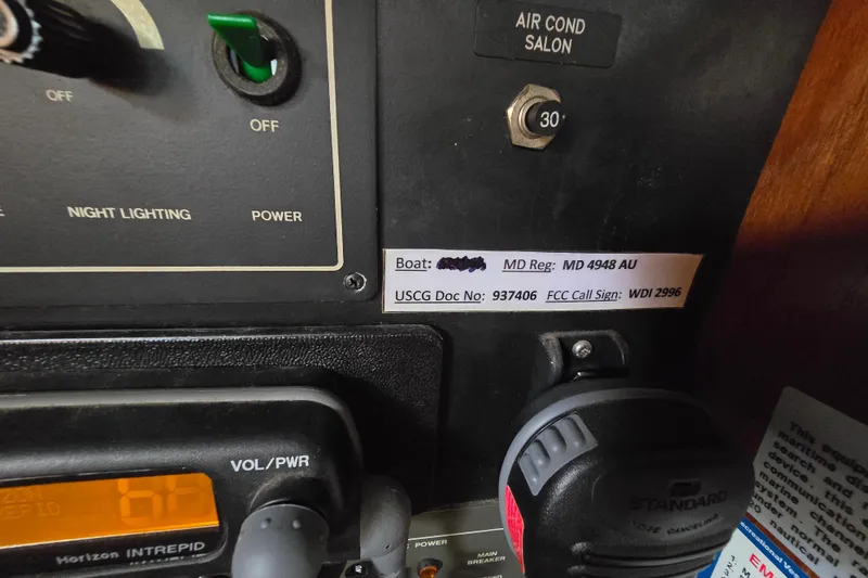 Slide: The Image of 1988 Pearson 362 Centerboard yacht interior with kitchen, wooden stairs, and compact bathroom. - 15