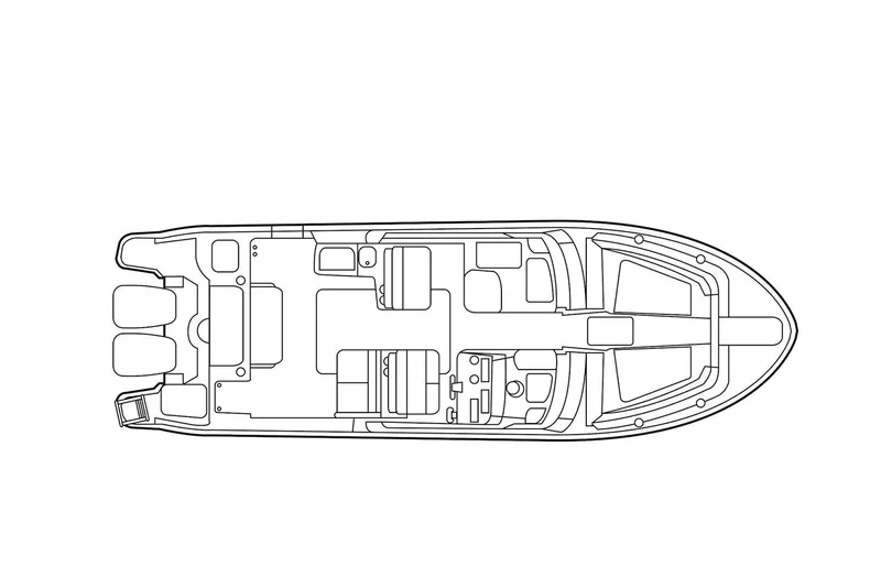 Slide: The Image of Manufacturer Provided Image: Top view line drawing of 2022 Grady-White Freedom 325 boat layout. - 17