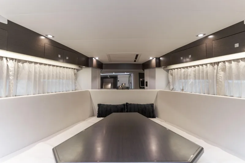 Slide: The Image of Luxurious interior of 2017 Cruisers Yachts 39 Express Coupe with elegant seating and modern design. - 36