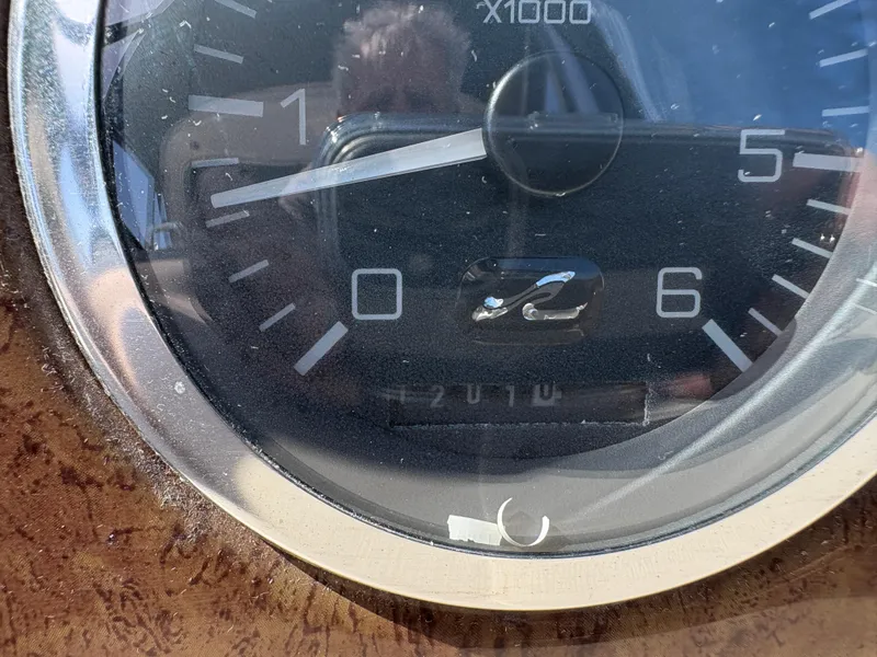 Slide: The Image of Close-up of a 1999 Sea Ray 340 Sundancer tachometer gauge. - 18