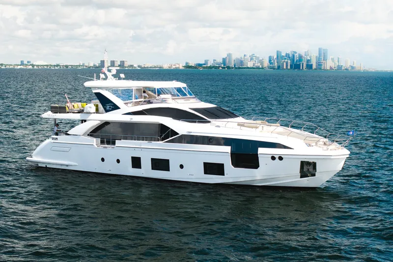 Slide: The Image of Luxury Azimut Grande 27 METRI yacht cruising on open water, 2022 model. - 25
