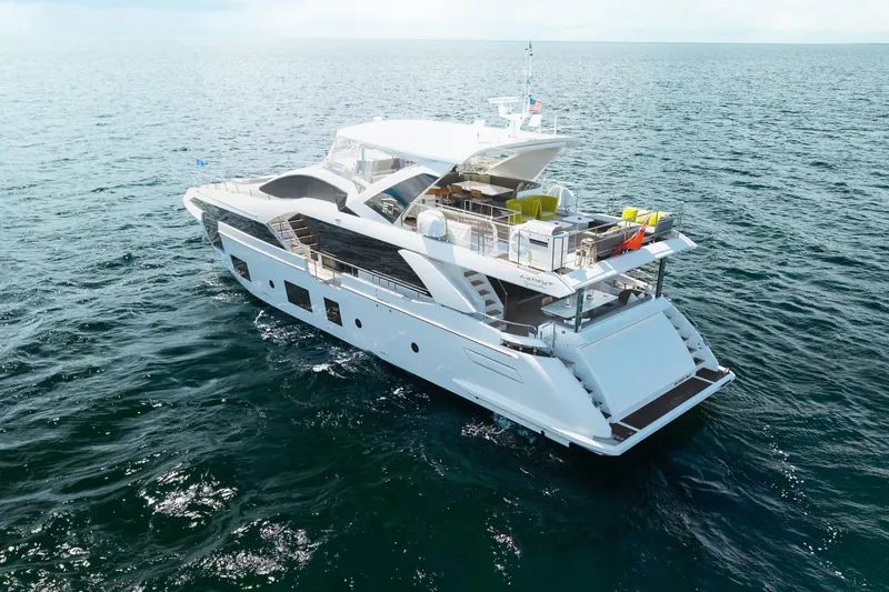 Slide: The Image of Luxurious 2022 Azimut Grande 27 METRI yacht cruising on open sea. - 30