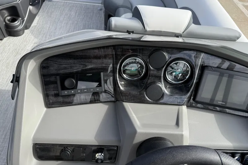 Slide: The Image of Dashboard of 2026 Avalon LSZ Quad Lounger Shift with modern controls and gauges. - 26