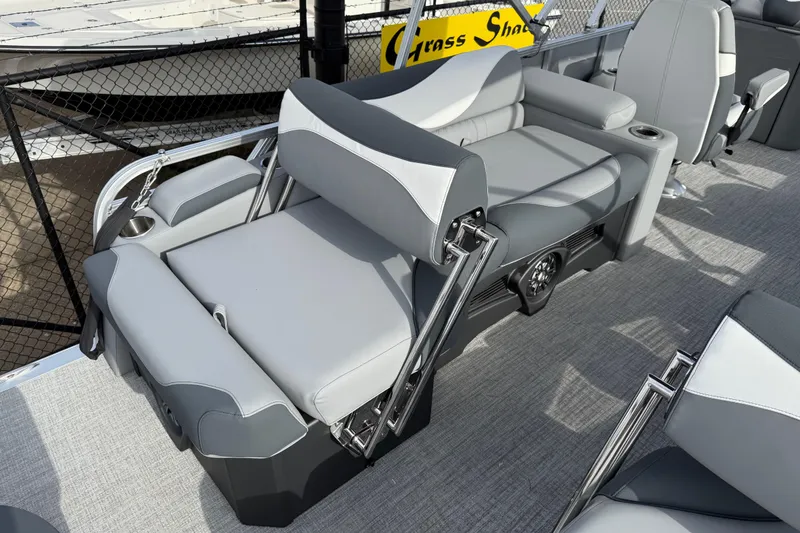 Slide: The Image of 2026 Avalon LSZ Quad Lounger Shift with luxurious gray seating and modern design. - 40