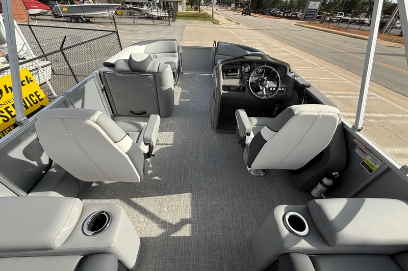 Slide: The Image of 2026 Avalon LSZ Quad Lounger Shift interior with modern seating and steering console. - 55