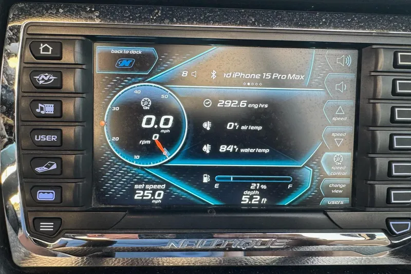 Slide: The Image of Dashboard of 2016 Nautique Super Air Nautique 230 boat with digital display. - 13