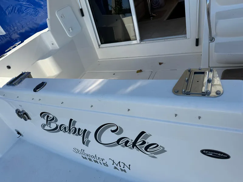 Slide: The Image of 2004 Meridian 381 Sedan boat named "Baby Cake" in Stillwater, MN. - 4