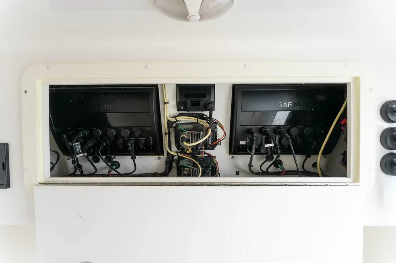 Slide: The Image of Control panel of a 2019 Invincible 39 Open Fisherman boat with Garmin electronics. - 20