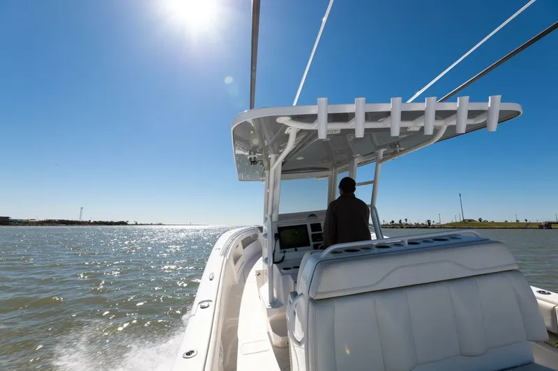 Slide: The Image of 2019 Invincible 39 Open Fisherman boat cruising on sunny waters. - 27