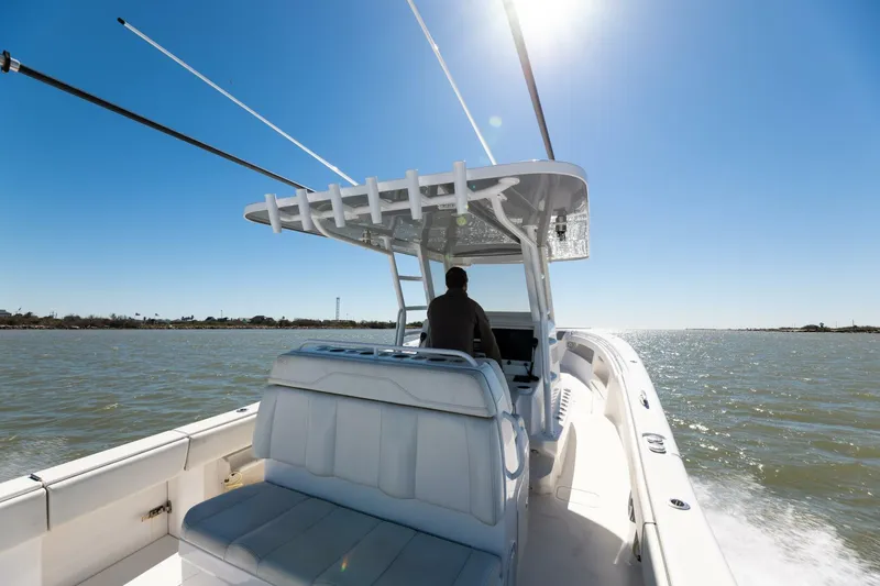 Slide: The Image of 2019 Invincible 39 Open Fisherman boat cruising on sunny waters. - 28