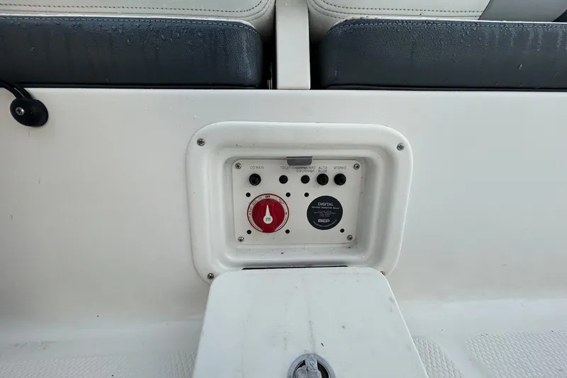 Slide: The Image of Control panel on a 2020 Robalo R230 Center Console boat. - 10