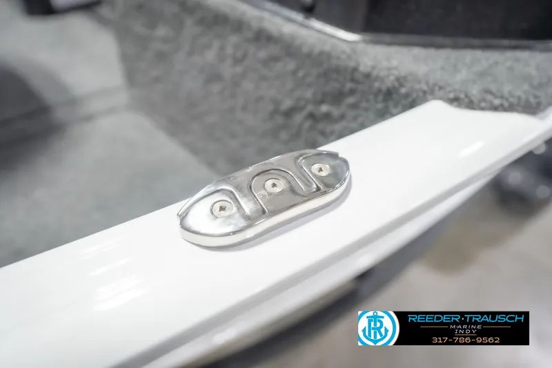 Slide: The Image of Close-up of 2026 Lund 1675 Adventure Sport boat detail with Reeder-Trausch Marine logo. - 60