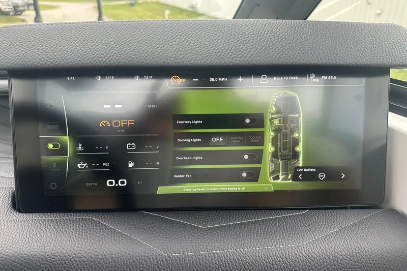 Slide: The Image of Touchscreen display of 2025 Nautique Super Air Nautique G23 boat control panel. - 35