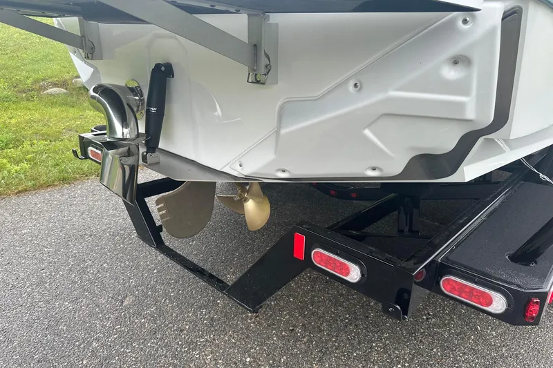 Slide: The Image of 2025 Nautique Super Air Nautique GS22 boat trailer and propeller detail. - 10