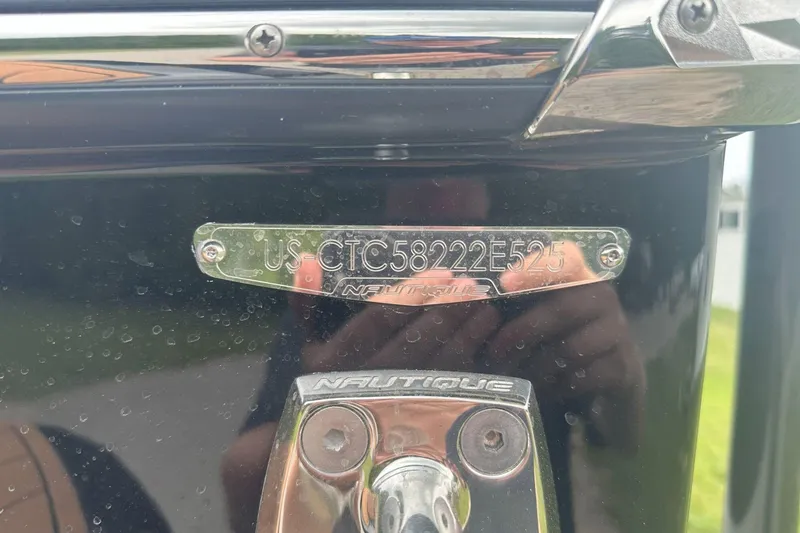 Slide: The Image of 2025 Nautique Super Air Nautique GS22 identification plate with serial number. - 26