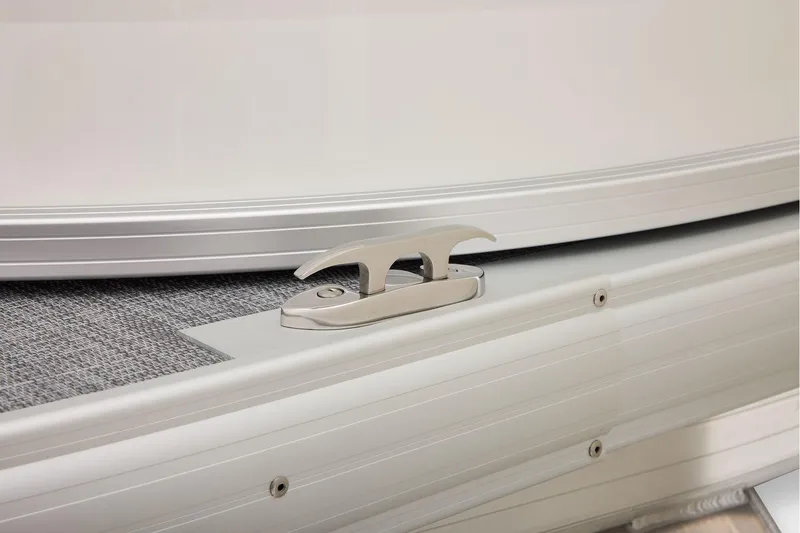 Slide: The Image of Manufacturer Provided Image: 2026 Sun Tracker Party Barge 16 DLX boat cleat on aluminum deck. - 30