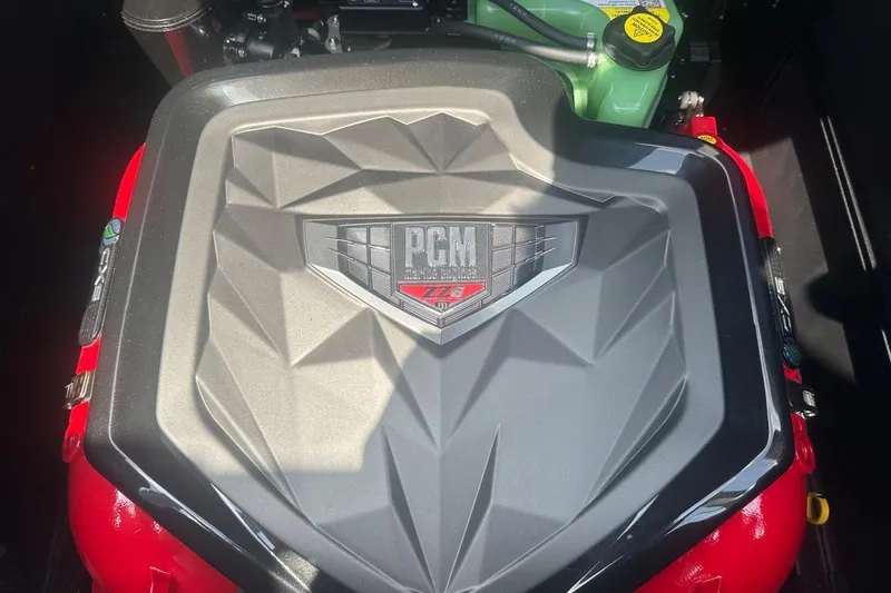 Slide: The Image of 2026 Nautique Super Air Nautique G23 engine, featuring PCM branding and intricate design. - 27