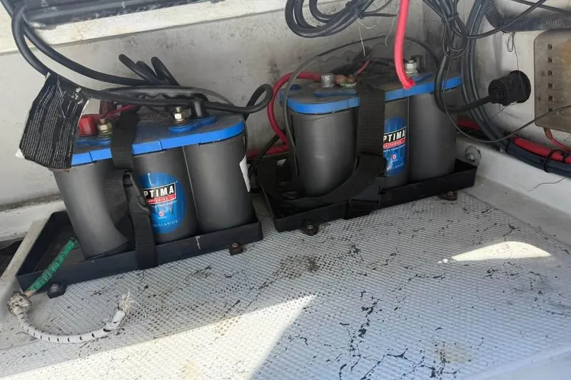 Slide: The Image of Two Optima batteries installed in a 2008 Shallow Sport 18SS boat. - 11