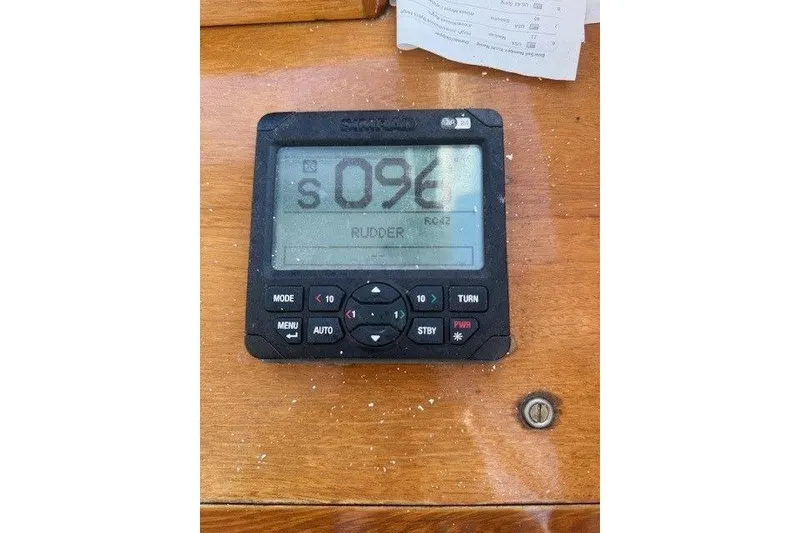 Slide: The Image of Simrad autopilot display on a 1975 Jarvis Newman 32 DEC boat. - 28