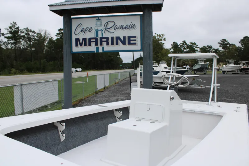 Slide: The Image of 2026 Mitzi Skiffs 17 Tournament boat at Cape Romain Marine dealership. - 16
