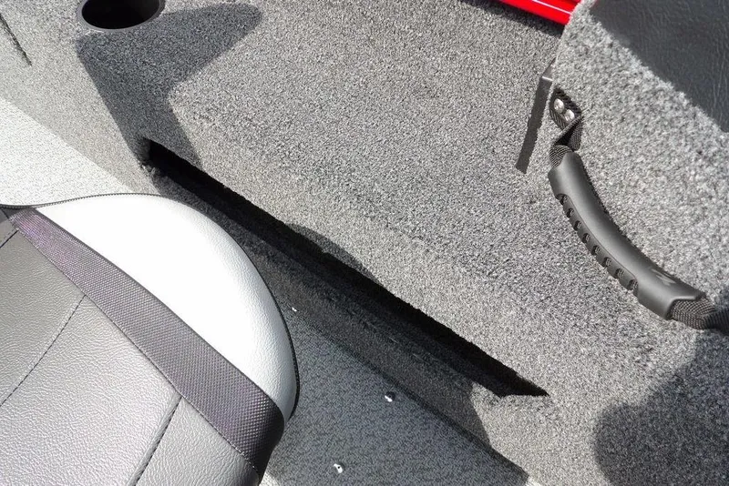 Slide: The Image of Interior of 2026 Lund 1775 Adventure Sport boat with seat and carpeted flooring. - 34