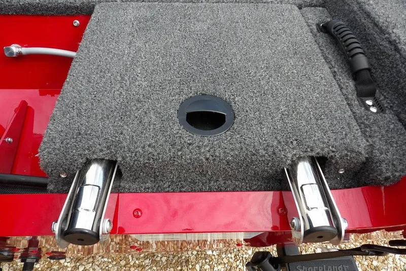 Slide: The Image of 2026 Lund 1775 Adventure Sport boat with carpeted deck and stainless steel fittings. - 52