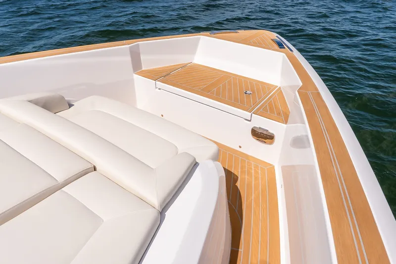 Slide: The Image of Luxurious 2027 Pardo Yachts P43R with elegant deck design and comfortable seating. - 43