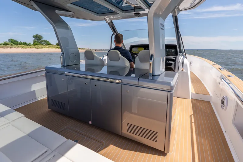 Slide: The Image of 2027 Pardo Yachts P43R luxury yacht interior with sleek design and modern amenities. - 17