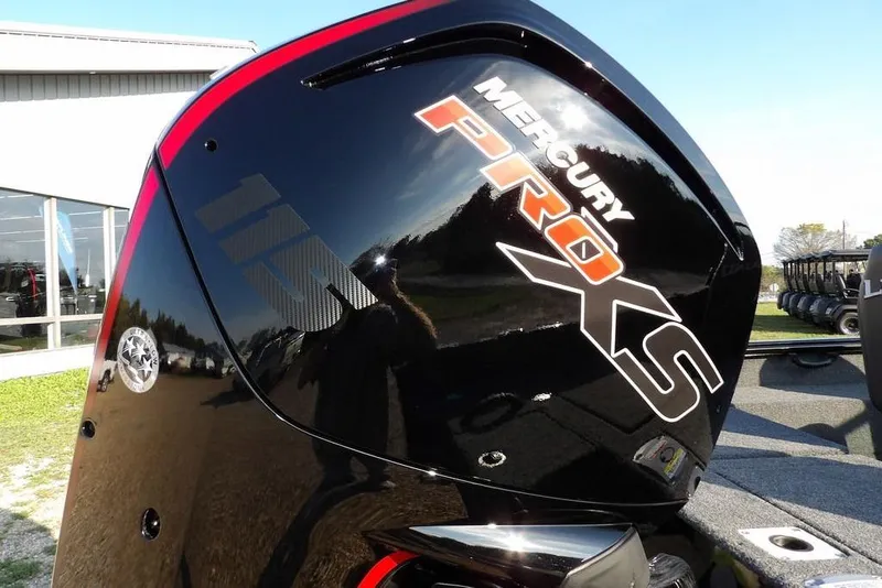 Slide: The Image of Mercury Pro XS outboard motor on 2026 Lund 1775 Impact XS Sport boat. - 5