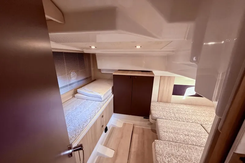 Slide: The Image of Luxurious interior cabin of 2016 Cranchi M 44 HT yacht with cozy bedding. - 46