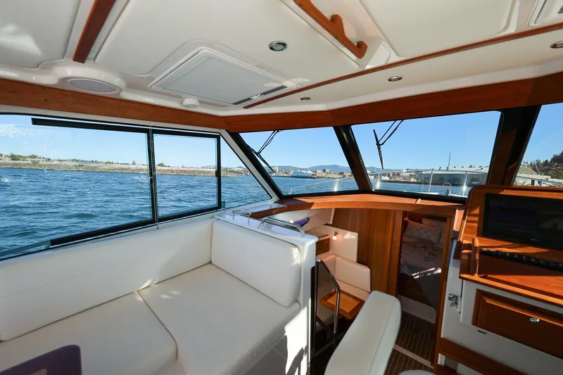 Slide: The Image of Salon of 2024 Back Cove 39O yacht with panoramic windows - 12