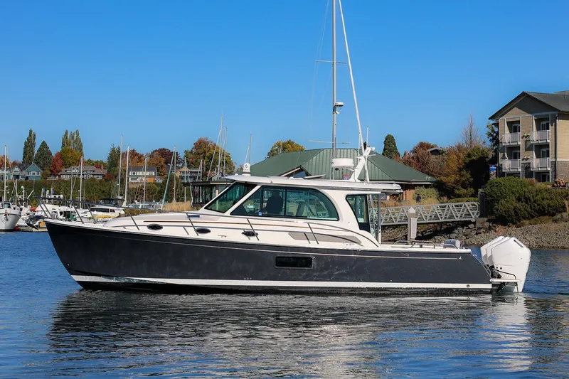 Slide: The Image of 2024 Back Cove 39O boat with triple 400 V10 engines - 3