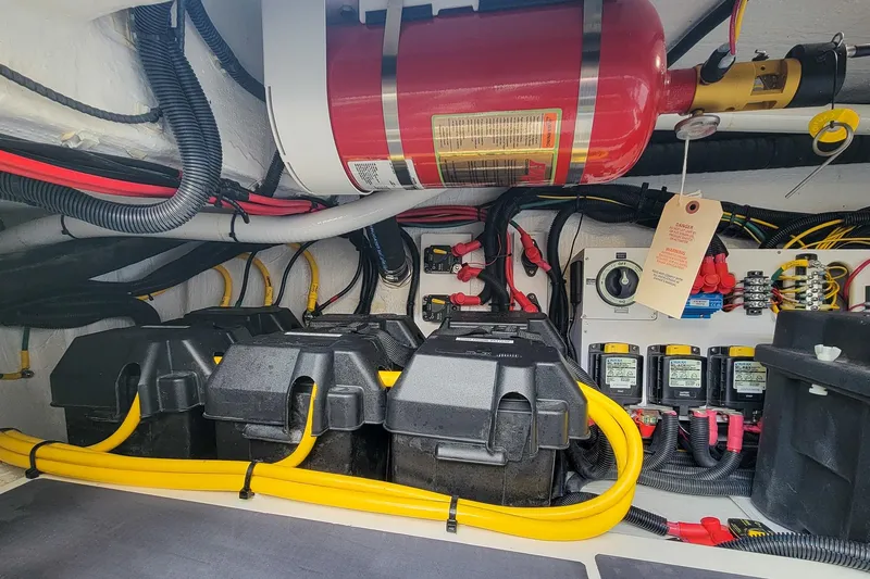 Slide: The Image of Electrical system and fire extinguisher in 2024 Back Cove 39O. - 34