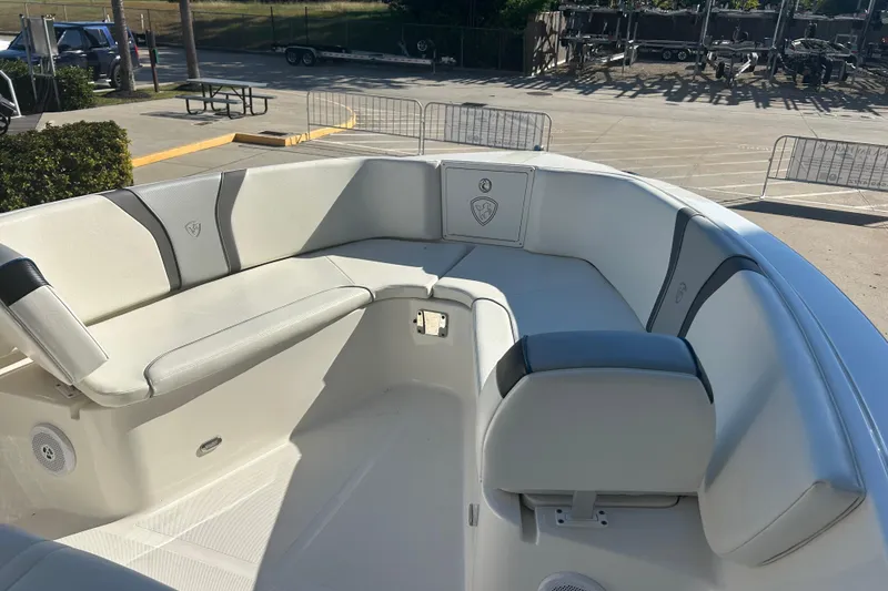 Slide: The Image of 2015 Century 2901 Center Console boat with spacious seating area. - 29