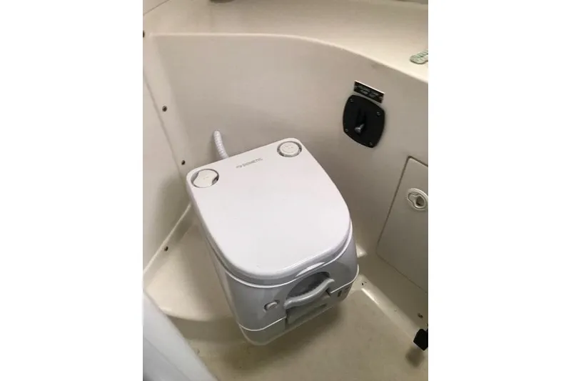 Slide: The Image of Portable toilet in 1997 JBoat J 105 sailboat interior, compact and functional design. - 17