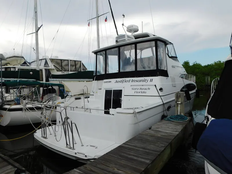 Slide: The Image of 2003 Carver 444 Cockpit Motor Yacht docked, Vero Beach, Florida. - 4