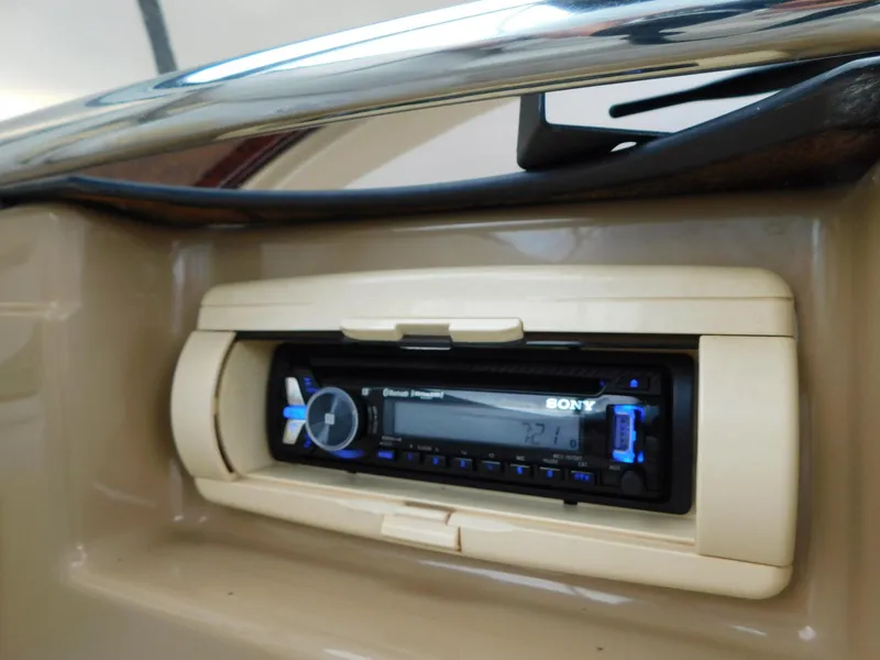 Slide: The Image of Sony stereo system in 2003 Carver 444 Cockpit Motor Yacht dashboard. - 8