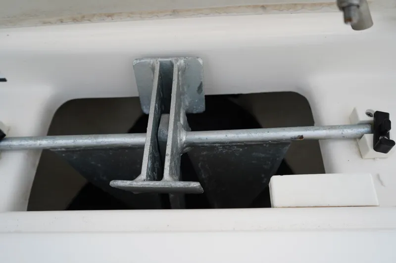 Slide: The Image of Anchor storage compartment on 2023 Robalo R222 Explorer boat. - 30
