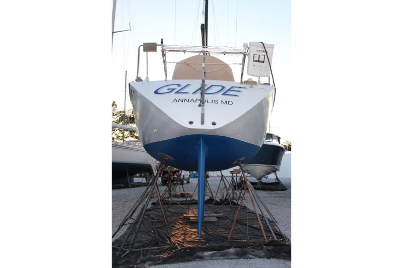 Slide: The Image of 1981 Ericson 36 sailboat "Glide" in dry dock, Annapolis, MD. - 3