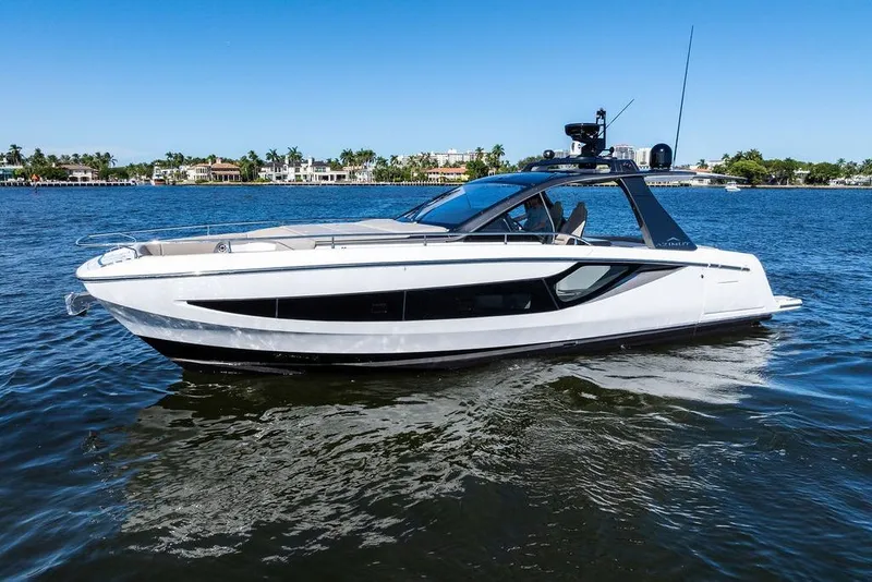 Slide: The Image of 2024 Azimut Verve 42 luxury yacht cruising on a sunny day. - 15