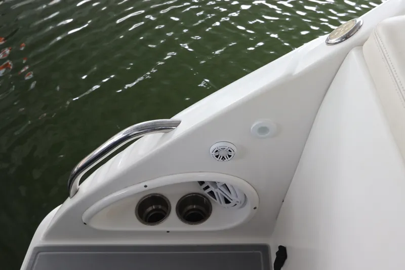 Slide: The Image of 2014 Intermarine 380 Sport boat detail with water backdrop. - 10