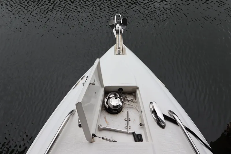 Slide: The Image of Bow of 2014 Intermarine 380 Sport yacht with anchor compartment open. - 5