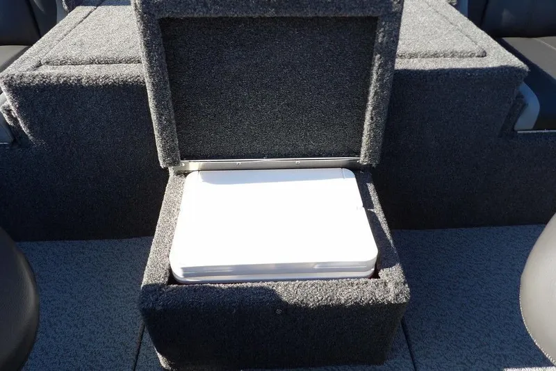 Slide: The Image of Lund 1975 Renegade 2026 boat interior with open storage compartment. - 21