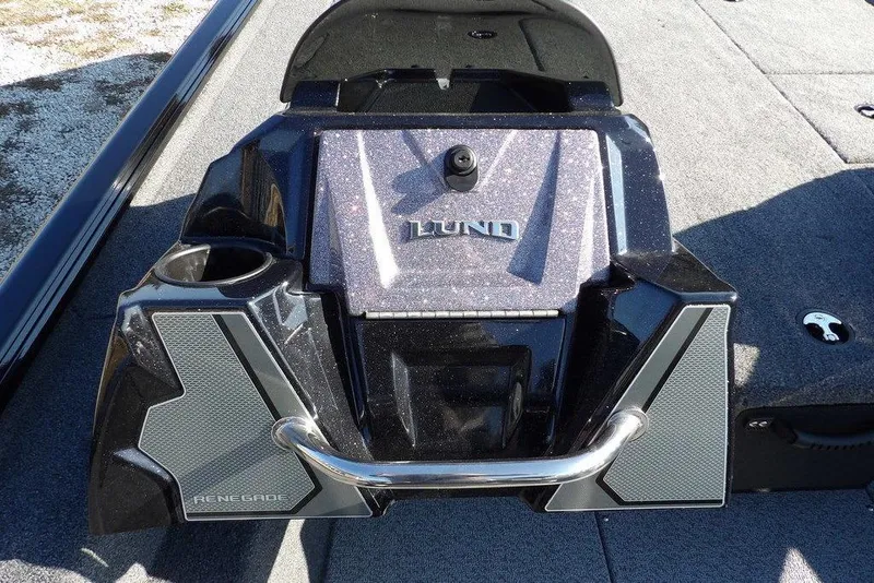 Slide: The Image of 2026 Lund 1975 Renegade boat deck with sleek design and modern features. - 25