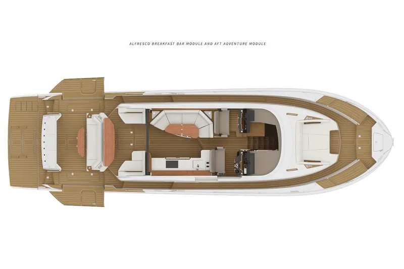 Slide: The Image of Outdoor kitchen on 2024 Tiara Yachts EX 60, featuring grill and sink by the water. - 25